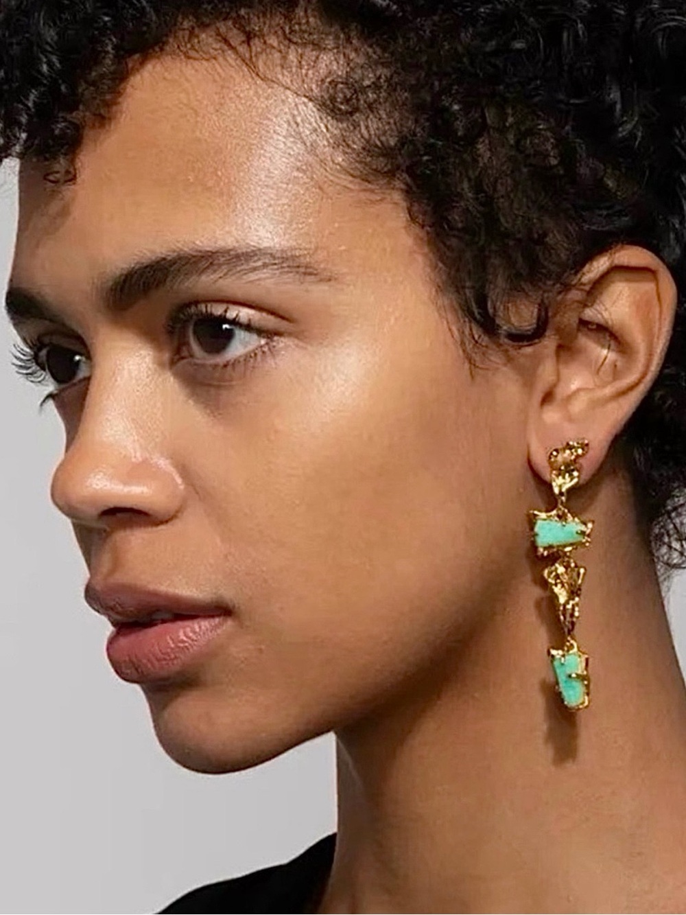 ALEXIS BITTAR Amazonite Mobile Linear Drop Earrings